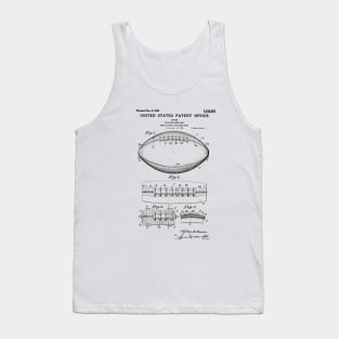 Football Ball Patent Black Tank Top